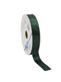 Kerstlint Satijn met Goudglitter Donkergroen - 15 mm × 20 m