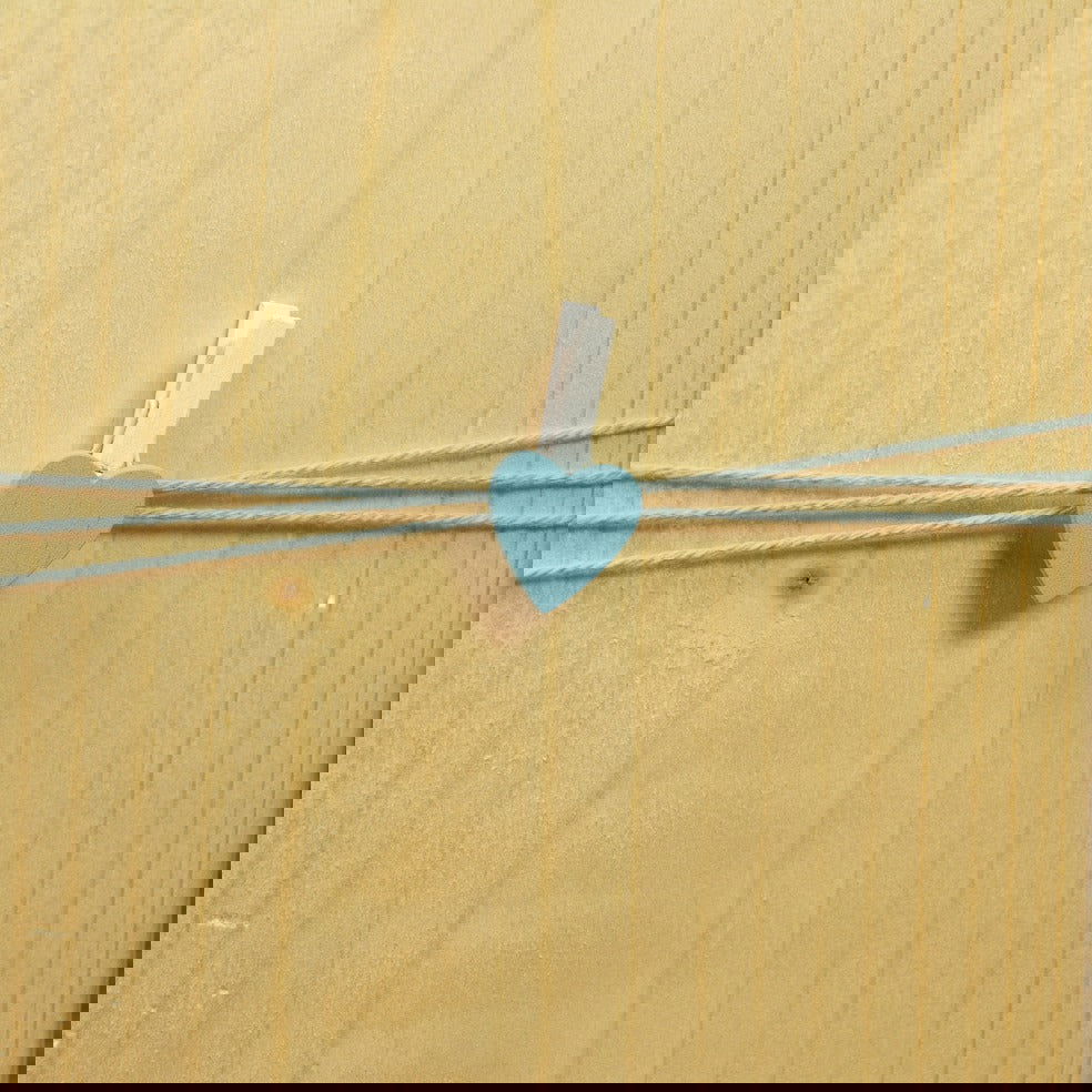 Mini Knijpertjes met Hart Licht Blauw - Kadopapier.net