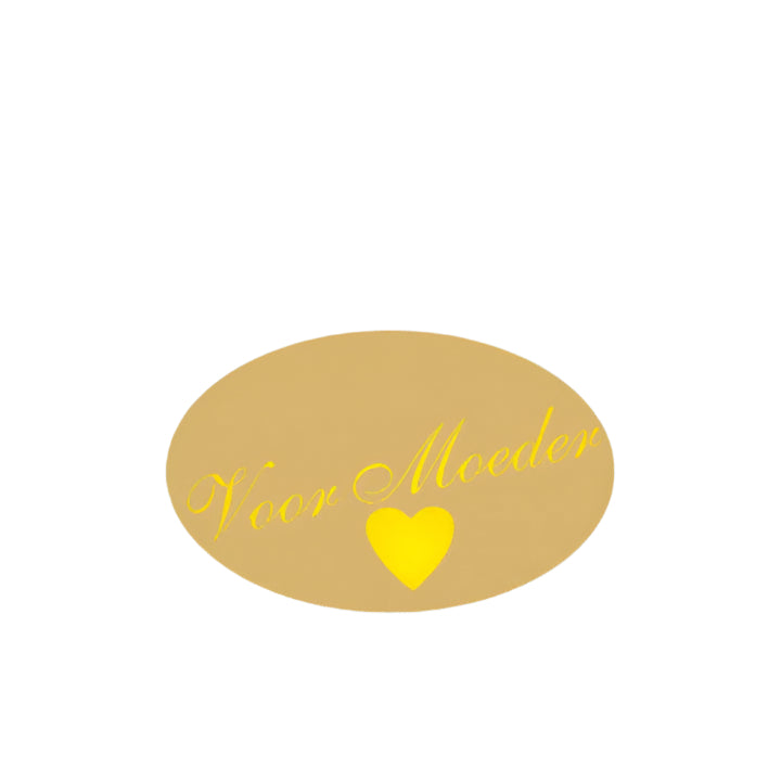 Ovaal Goud "Voor Moeder" - Kadopapier.net