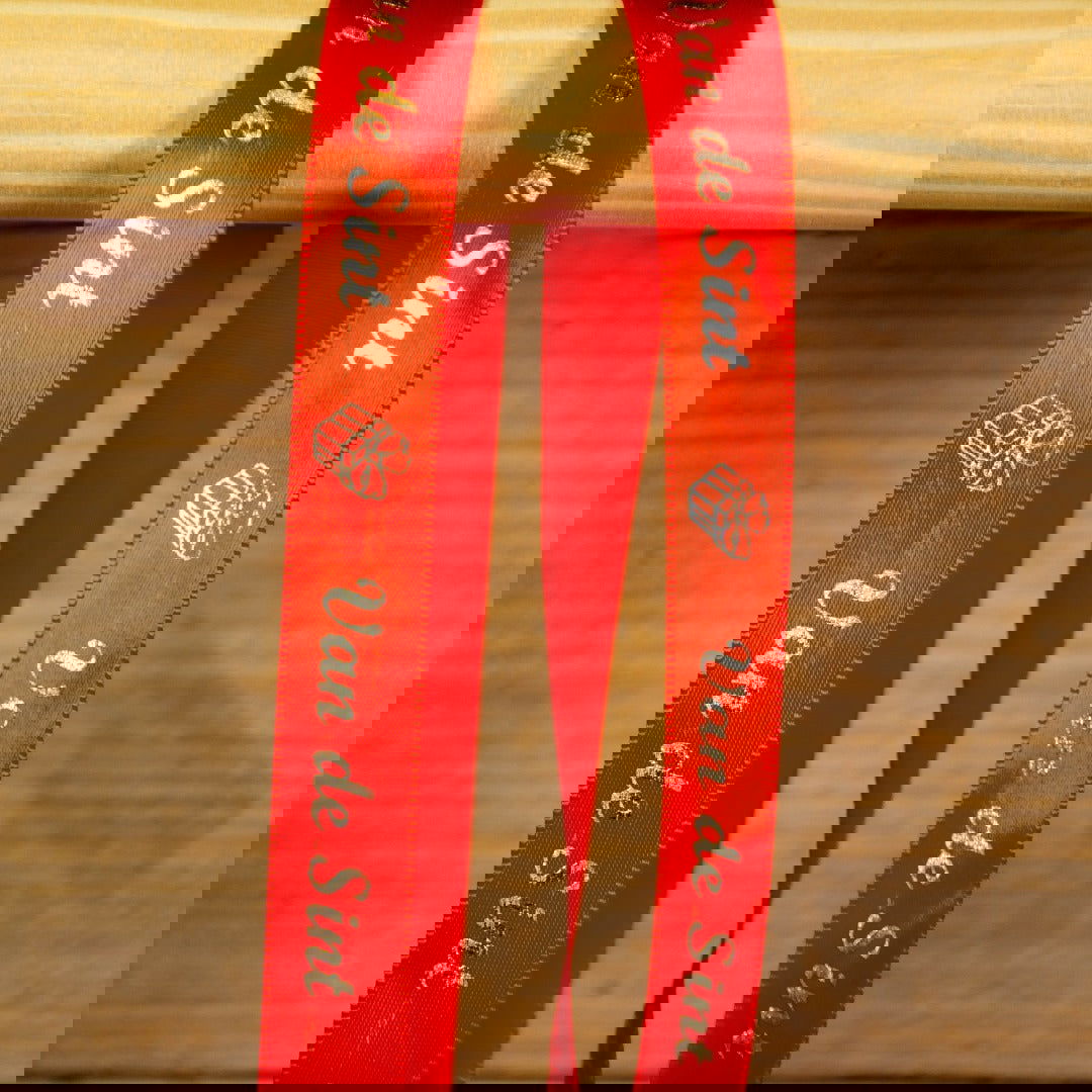 Satijn Sintlint Van de Sint - Kadopapier.net