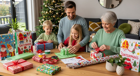 speciale verpakkingen feestdagen, cadeau inpakken, familie