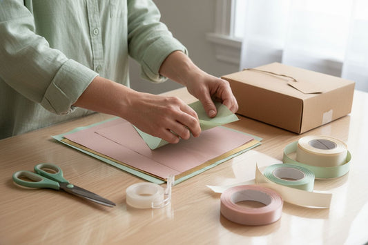 inpakken met vloeipapier voorbereiding