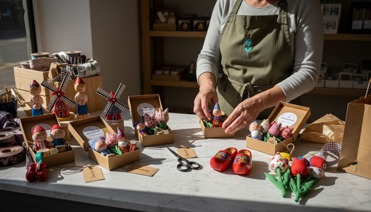 Op de cadeaubalie vind je allerlei soorten gelukspoppetjes.