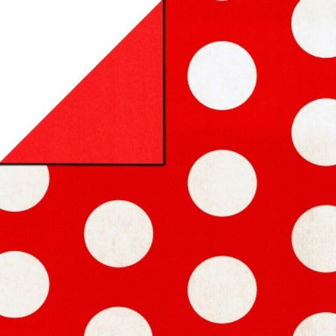 Wrapping Paper Red with White Dots | Dimensions 30 cm to 100 cm Wide