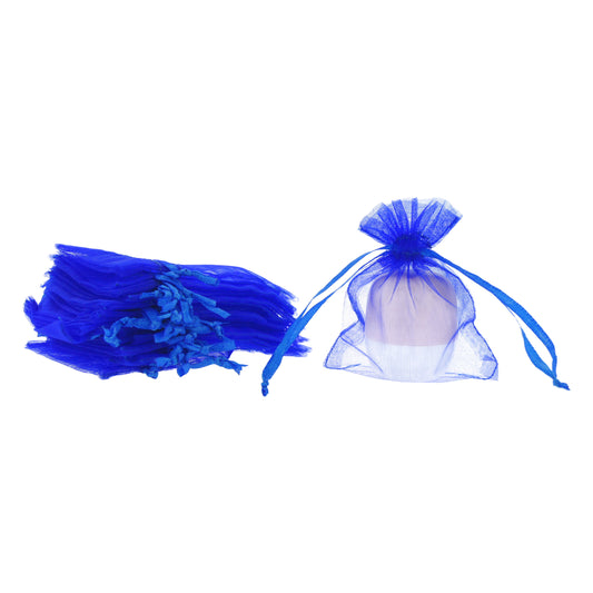 Kobalt organza zakjes