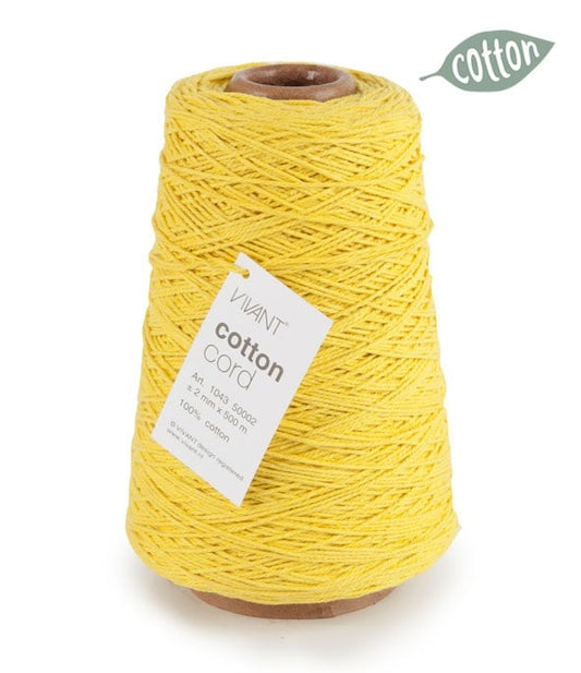Yellow cotton rope for various creative projects - 500 meters - Cotton Rope