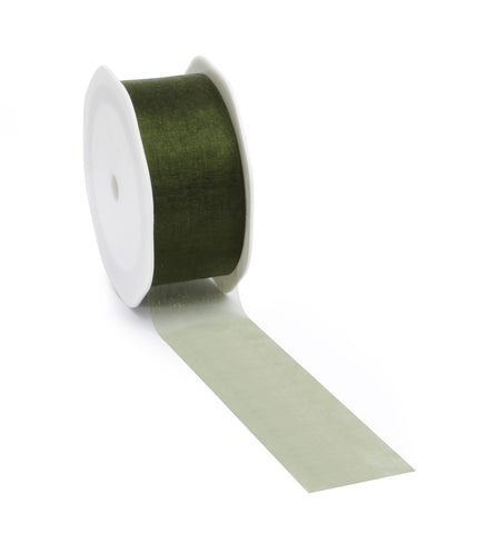 Moosgrünes Voileband für kreative Projekte und Dekoration