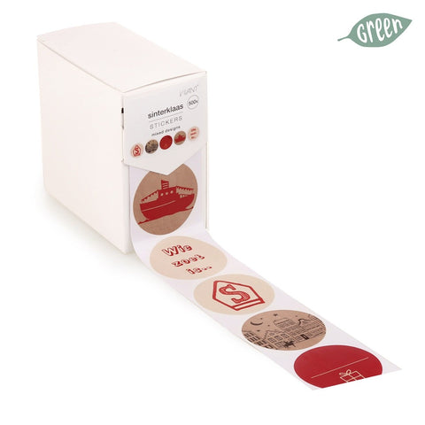 Assorted Sinterklaas stickers - 500 pieces | Sinterklaas Closure Stickers