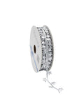 Lurex Kerstlint Sterren Zilver