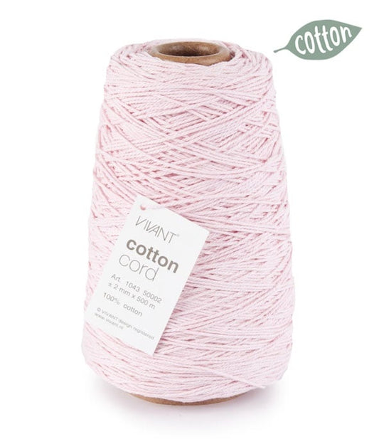 Pink cotton rope for creative projects and crafts - 500 meters - Cotton Rope