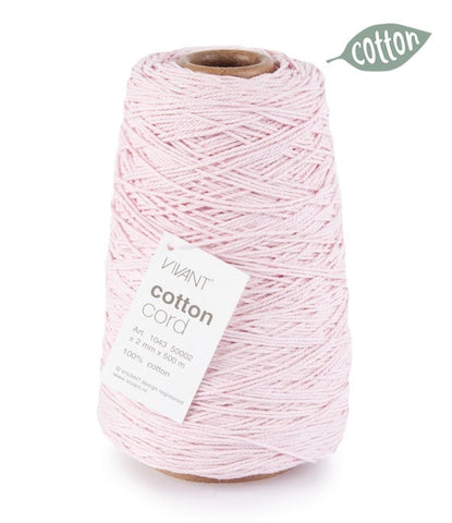 Pink cotton rope for creative projects and crafts - 500 meters - Cotton Rope