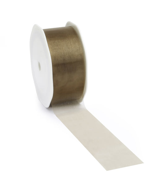 Brown voile ribbon for decoration and creative use