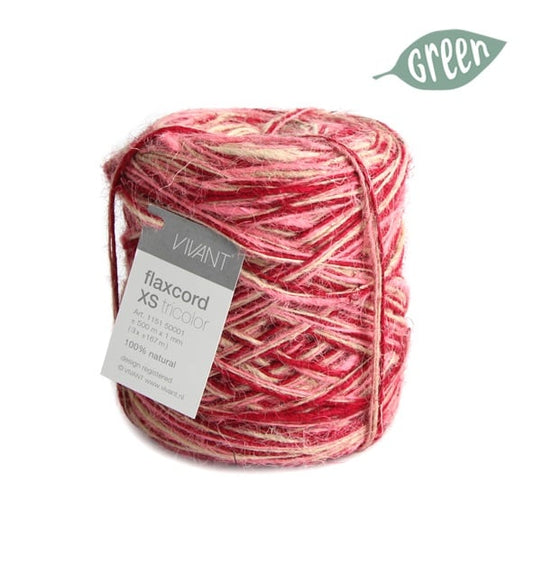 Jute rope tricolor fuchsia for creative projects | jute cord