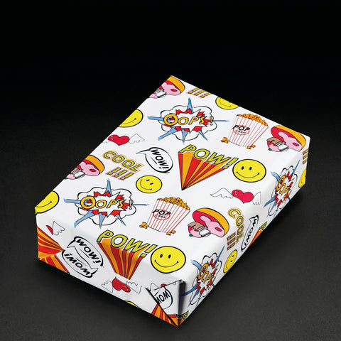 Pop Art Wrapping Paper – Explosive and Cheerful