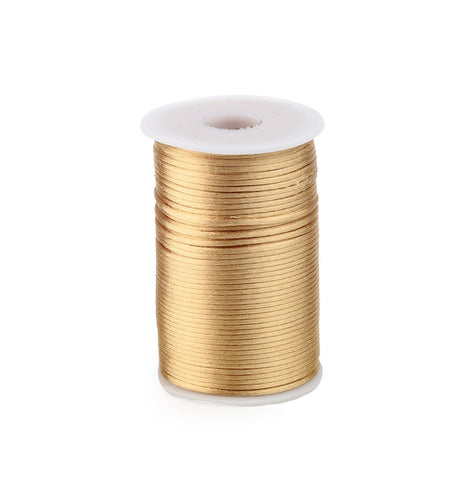 Satin cord Gold 2 mm / 100 mtr.
