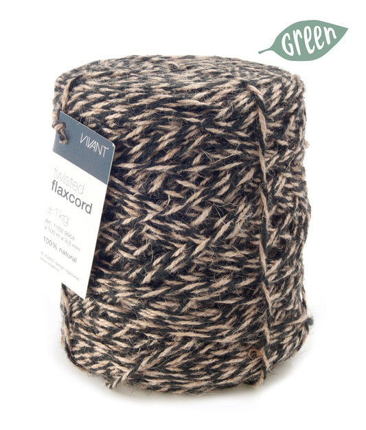 Black/natural jute rope for creative projects and decoration | jute cord