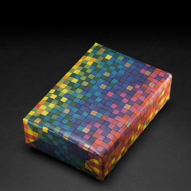 Rainbow Checked Wrapping Paper – Color Explosion