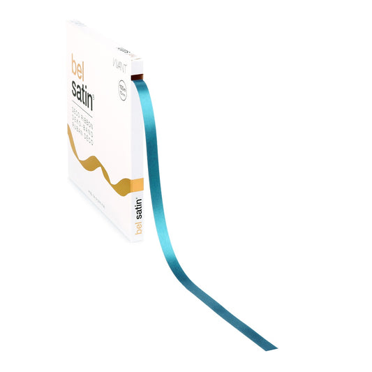 Poly Satin Ribbon Aqua 100m (10mm, 15mm, 25mm, 40mm)