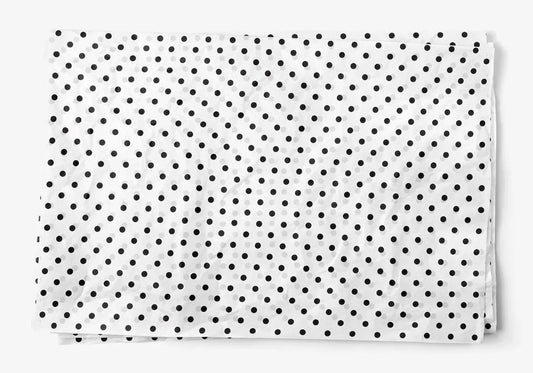 Tissue paper White with black dots 36x50 cm &amp; 50x76 cm
