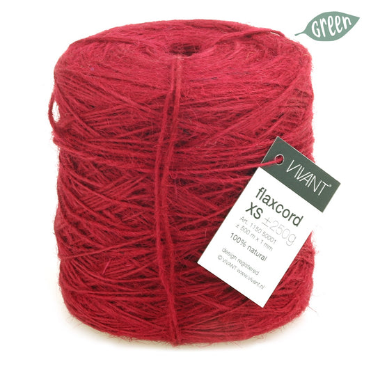 Thin red jute rope for creative projects and decoration | jute cord