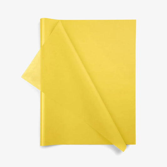Tissue Paper Wax Yellow 36x50cm &amp; 50x76cm – Ideal for Flowers!