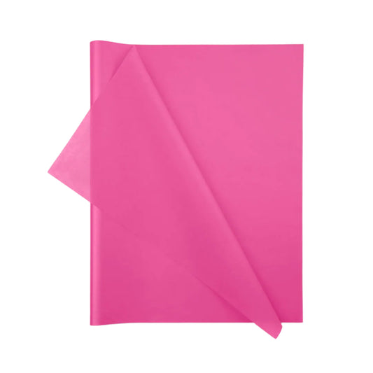 Fuchsia Wax Tissue Paper 36x50 cm &amp; 50x76 cm – 250 Sheets for Flowers