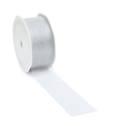 Silbergraues Voileband zur Dekoration und kreativen Nutzung