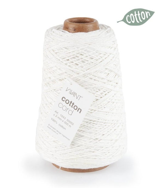 White cotton rope for various applications and craft projects - 50/500 meters - Cotton Rope