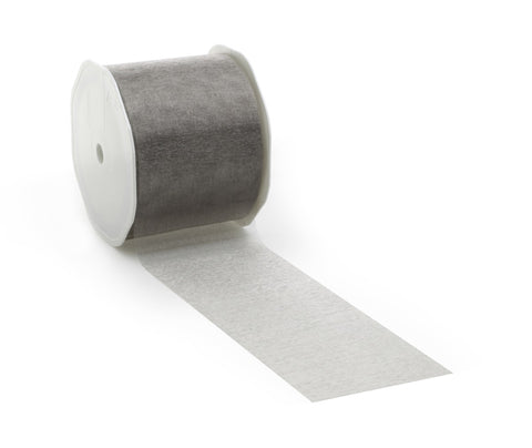 Taupe voile ribbon for stylish decorations and creative use