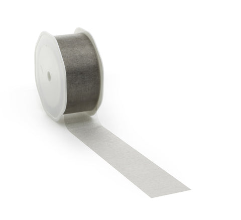 Taupe voile ribbon for stylish decorations and creative use
