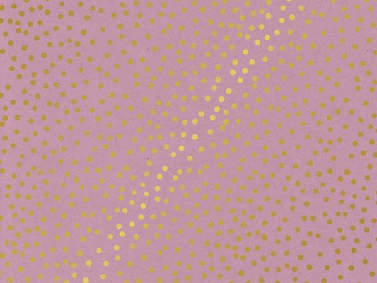 Gold Confetti dots on blush 30/50cm - 100m