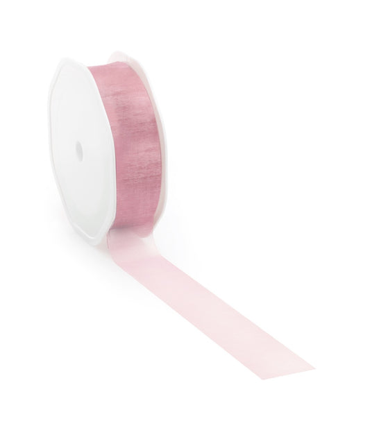 Old pink voile ribbon for decoration and creative use