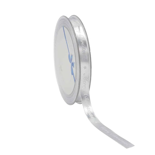 Satin Gift Ribbon Shiny Silver – 10mm x 20m