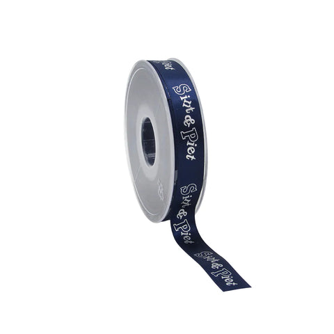 Satin-Weihnachtsmann-Band blau