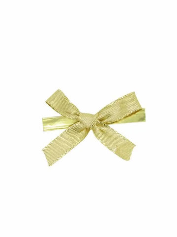 Lurex Bow with Clip Gold
