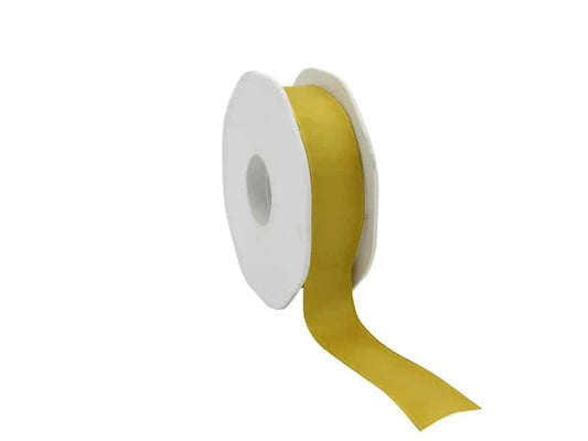 Wired Taffeta Ribbon Ocher Yellow