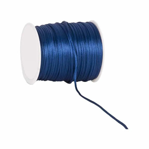 Satin cord Blue 2mm / 100 mtr.