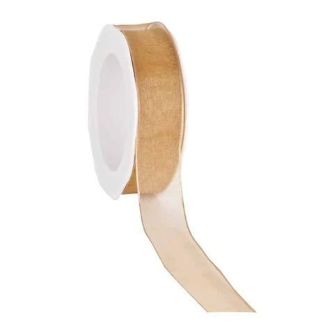 Wired Organza Ribbon Gold
