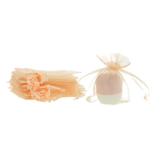 Pastel perzik organza zakje