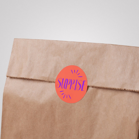 Aufkleber "Überraschung"