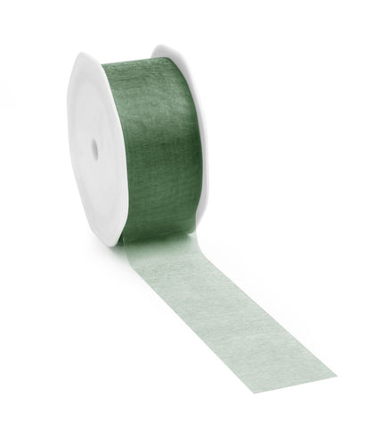 Dark green voile ribbon for creative projects and decoration