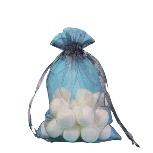 Antraciet Organza zakje - Kadopapier.net