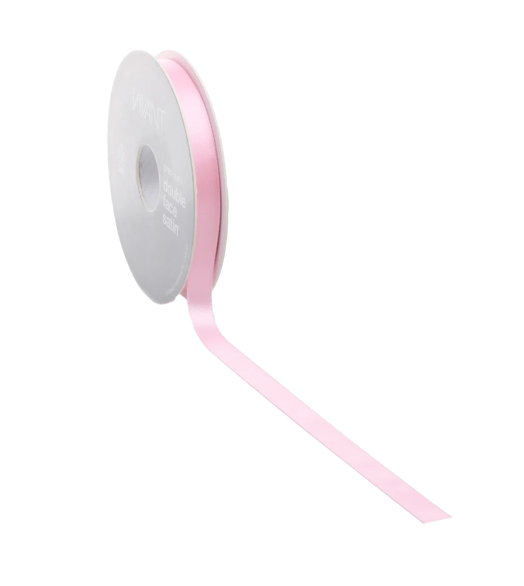 Baby Roze Satijnlint - Double Face - 3-38 mm - 25-50 meter - Kadopapier.net