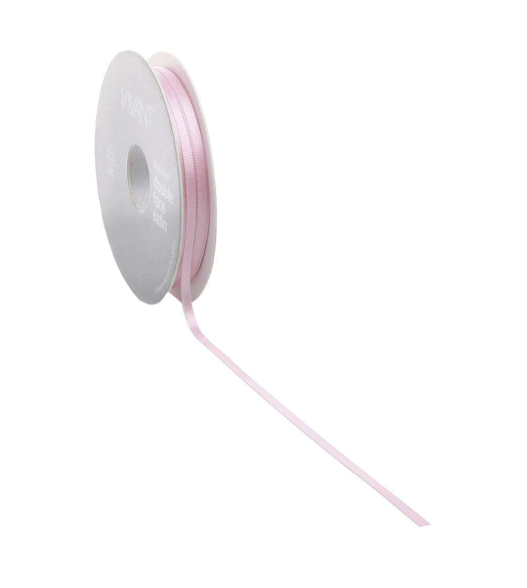 Baby Roze Satijnlint - Double Face - 3-38 mm - 25-50 meter - Kadopapier.net