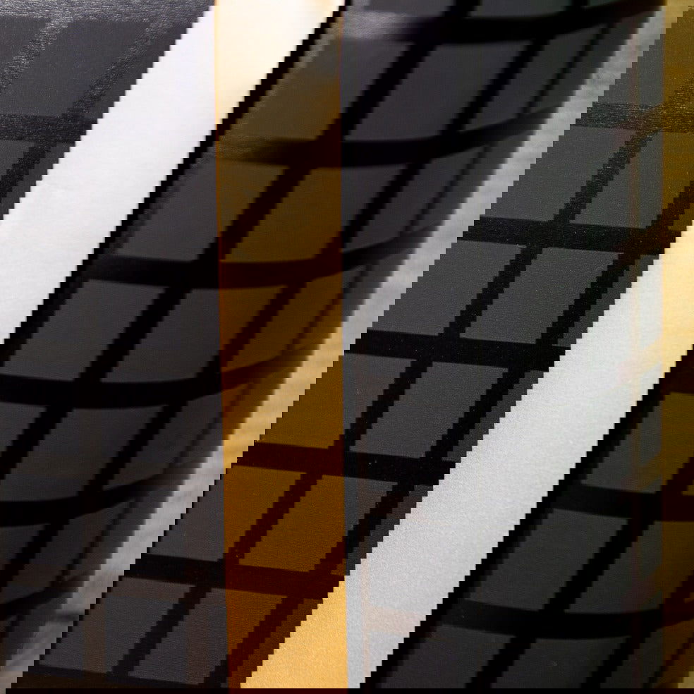 Blokmotief Zwart-Goud Inpakpapier - Kadopapier.net