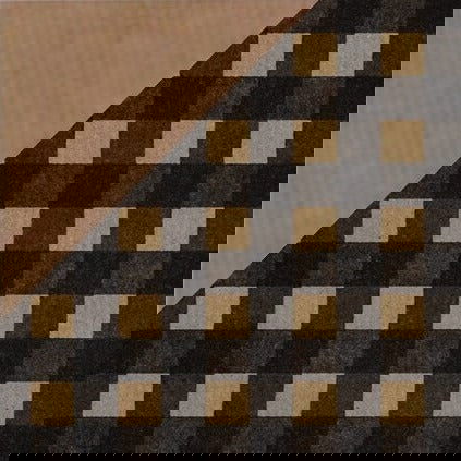 Bruine kraft inpakpapier met Zwarte ruiten - Kadopapier.net