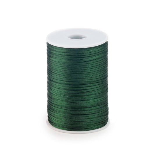 Satin cord dark green 2mm / 100 mtr.
