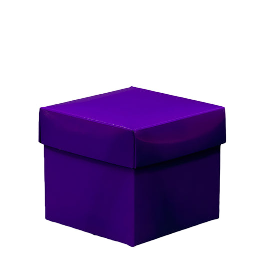 Cadeaudoosje Kubus Paars - Kadopapier.net