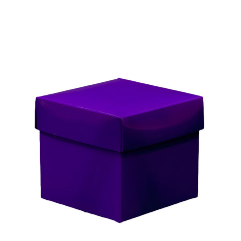 Cadeaudoosje Kubus Paars - Kadopapier.net