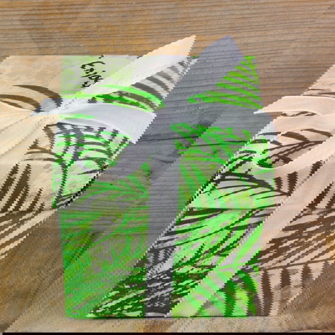 Cadeaudoosje Kubus Palm - Kadopapier.net